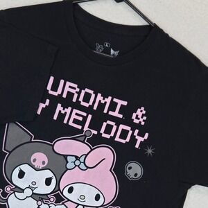 Sanrio Kuromi My Melody T-Shirt L Black Pastel Goth Kawaii Ripple Junction Tee